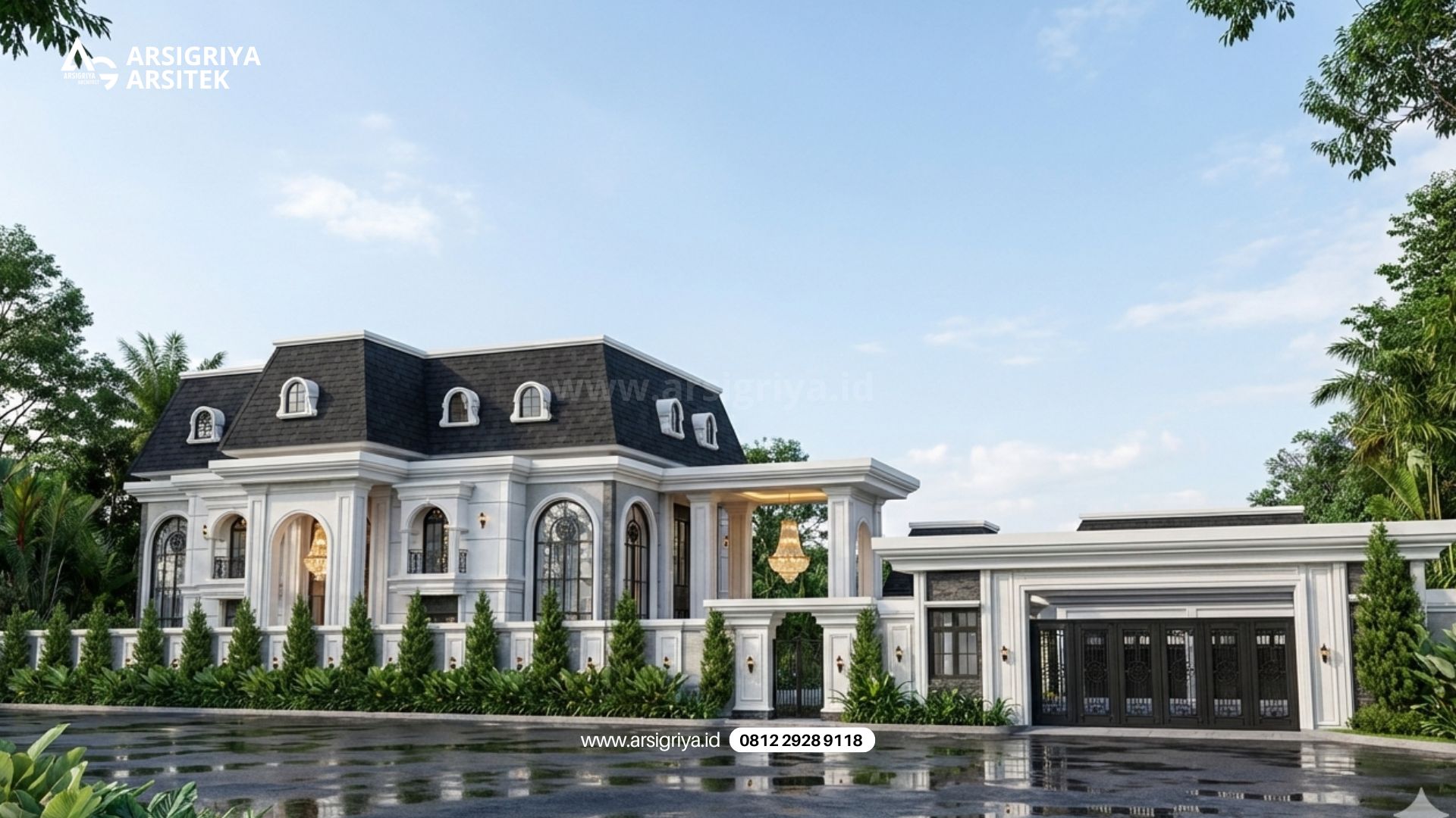 Jasa Arsitek Banten – Desain Rumah Mewah Klasik Prancisere​
