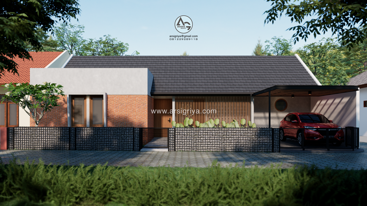 Rumah Ibu Finka dengan Konsep Industrial Tropis