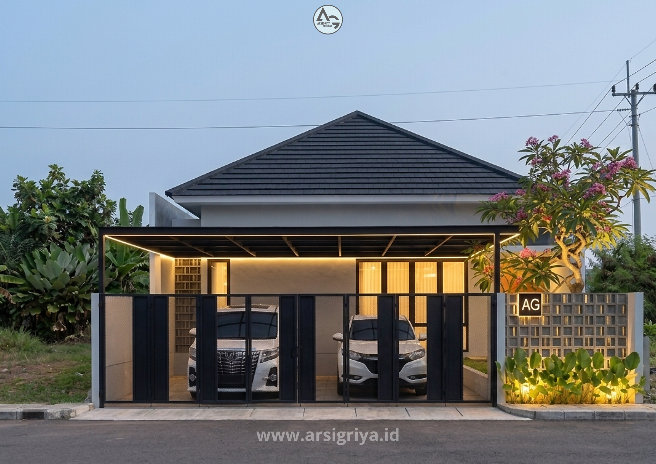 Rumah Tinggal 1 Lantai – Modern Tropis Minimalis